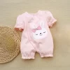 2024 newborn baby Summer clothes rompers girls overalls short Sleeve bodysuit cotton baby clothing jumpsuit Baby Girl onesies - Image 23