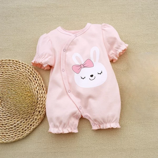 2024 newborn baby Summer clothes rompers girls overalls short Sleeve bodysuit cotton baby clothing jumpsuit Baby Girl onesies - Image 23