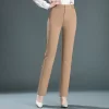 Stretch High Waist Trousers Women's Fashion Casual Pants Black Khaki Navy Blue Slacks Women Pantalones - Image 5