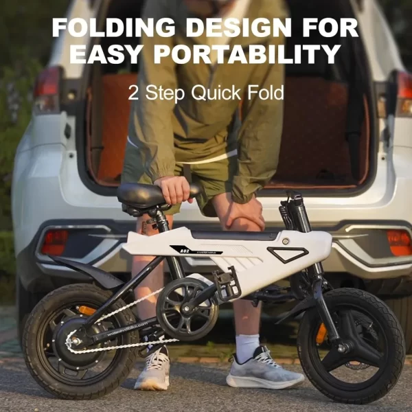 Electric Bike for Adults 500W Peak Motor, 20 mph Folding Ebike,14'' Adults Electric Bike Mini E Bikes for Adults and Teens - Image 4