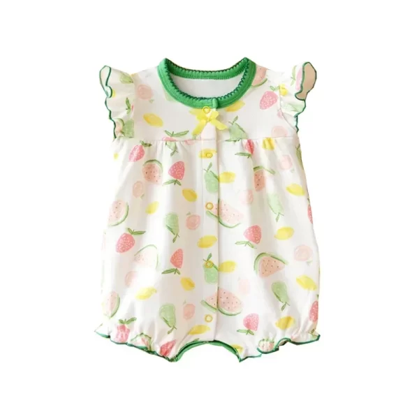 2024 newborn baby Summer clothes rompers girls overalls short Sleeve bodysuit cotton baby clothing jumpsuit Baby Girl onesies - Image 16