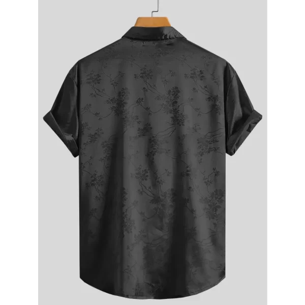 2024 Men's Embroidered Short-sleeved Shirts for Men's Hawaiian Shirts - Image 2
