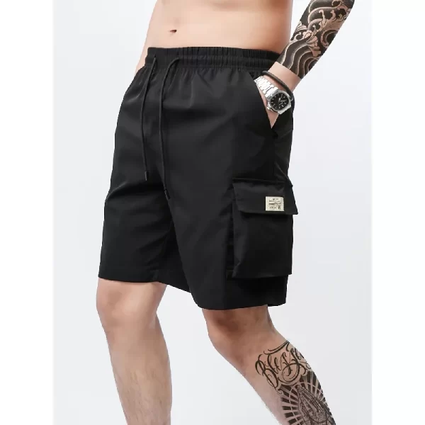 3-Piece Mixed Color Men's Elastic Waist Work Shorts With Side Pockets Suitable For Summer Outdoor Leisure And Work Man Clothing - Image 11