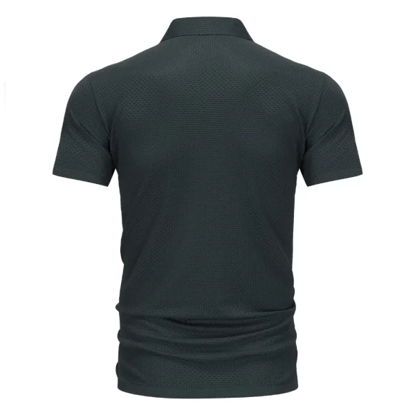 Upto EUR Sizes Tall Man Brand Top-Quality Men's Golf Shirt Lop-up Hollow Short-sleeved Polo Shirt SummerIce Silk Breathable Tee - Image 3