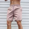 Men Hot Shorts Light Weight Thin Short Pants Running Squat Fitness Shorts Men GYM Wear Quick-drying Drawstring Shorts - Image 9