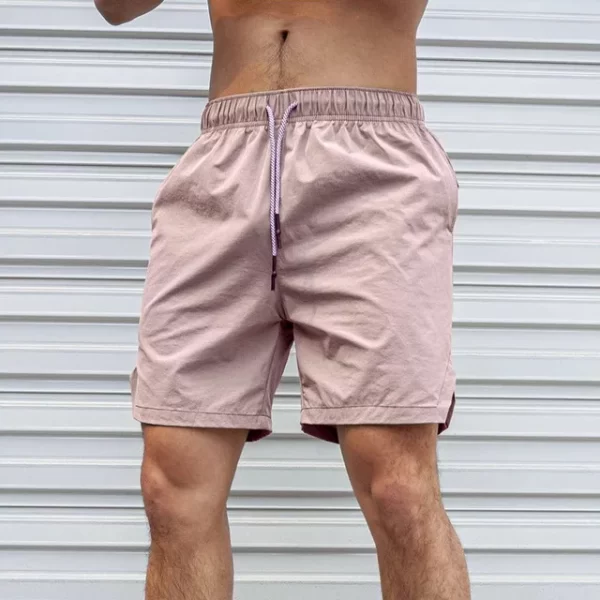 Men Hot Shorts Light Weight Thin Short Pants Running Squat Fitness Shorts Men GYM Wear Quick-drying Drawstring Shorts - Image 9
